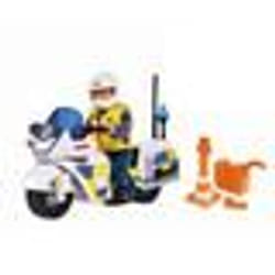 Motocyclette de Police Sam Le Pompier avec Figurine Malcolm