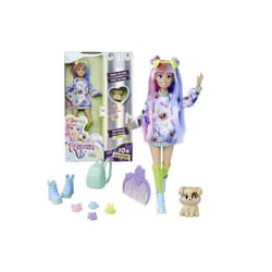 Kawaii Hi Mia - Poupée Mannequin Articulée - A Coiffer et Looker - Nombreux Accessoires et Son Chien - Dès 4 ans