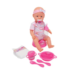 Smoby Nbb Poupon Rose 43Cm Boit Fait Pipi