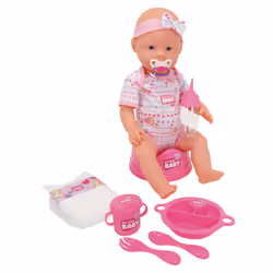 Smoby Nbb Poupon Rose 43Cm Boit Fait Pipi