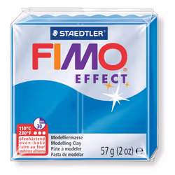 GRAINE CREATIVE Fimo Effect 57G Bleu Translucide / 8020-374, Bleu, 1 pièce(s), 14 an(s), Garçon/Fille, Pâte à modeler, Allema ...