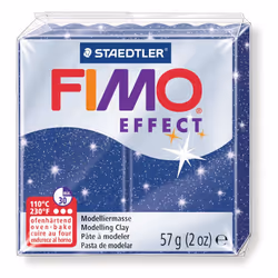 GRAINE CREATIVE Fimo Effect 57G Bleu Pailleté / 8020-302, Bleu, 1 pièce(s), 14 an(s), Garçon/Fille, Pâte à modeler, Allemagne