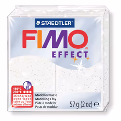 GRAINE CREATIVE Fimo Effect 57G Blanc Pailleté/8020-052, Blanc, 1 pièce(s), 14 an(s), Garçon/Fille, Argile, Allemagne