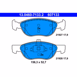 Jeu de plaquettes de frein ATE 13.0460-7133.2, avant