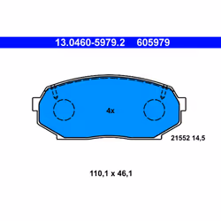 Jeu de plaquettes de frein ATE 13.0460-5979.2, avant