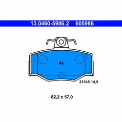 Jeu de plaquettes de frein ATE 13.0460-5986.2, arrière