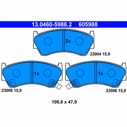 Jeu de plaquettes de frein ATE 13.0460-5988.2, avant