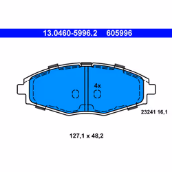 Jeu de plaquettes de frein ATE 13.0460-5996.2, avant