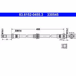 Flexible de frein ATE 83.6152-0455.3