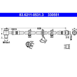 Flexible de frein ATE 83.6211-0531.3