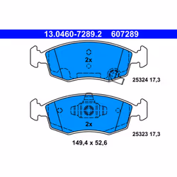 Jeu de plaquettes de frein ATE 13.0460-7289.2, avant