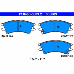 Jeu de plaquettes de frein ATE 13.0460-5803.2, avant