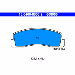 Jeu de plaquettes de frein ATE 13.0460-8006.2, avant