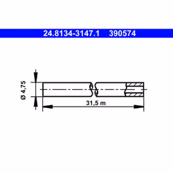 Flexible de frein ATE 24.8134-3147.1 - Vue supplémentaire 2
