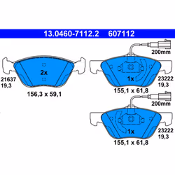 Jeu de plaquettes de frein ATE 13.0460-7112.2, avant