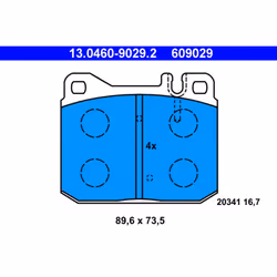 Jeu de plaquettes de frein ATE 13.0460-9029.2, avant