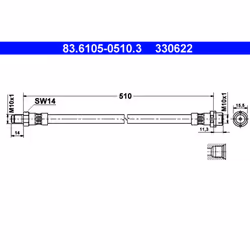 Flexible de frein ATE 83.6105-0510.3