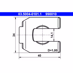 Support, flexible de frein ATE 03.5004-0101.1