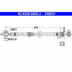 Flexible de frein ATE 83.6238-0508.3
