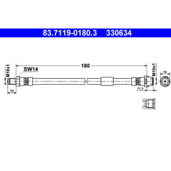 Flexible de frein ATE 83.7119-0180.3