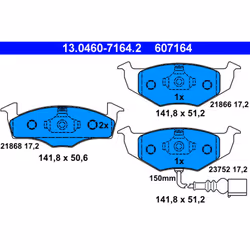 Jeu de plaquettes de frein ATE 13.0460-7164.2, avant