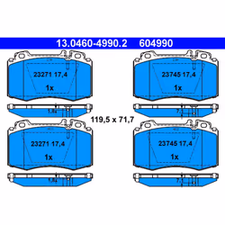 Jeu de plaquettes de frein ATE 13.0460-4990.2, avant