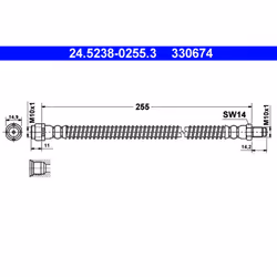 Flexible de frein ATE 24.5238-0255.3