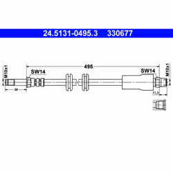 Flexible de frein ATE 24.5131-0495.3