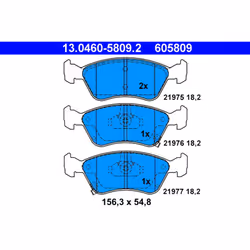 Jeu de plaquettes de frein ATE 13.0460-5809.2, avant
