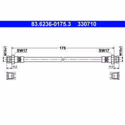 Flexible de frein ATE 83.6236-0175.3