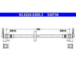 Flexible de frein ATE 83.6224-0300.3