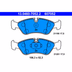 Jeu de plaquettes de frein ATE 13.0460-7052.2, avant