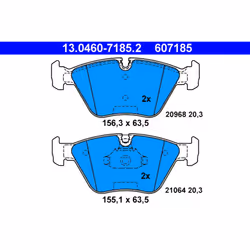 Jeu de plaquettes de frein ATE 13.0460-7185.2, avant