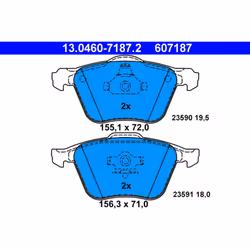 Jeu de plaquettes de frein ATE 13.0460-7187.2, avant