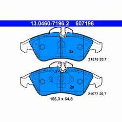 Jeu de plaquettes de frein ATE 13.0460-7196.2, avant