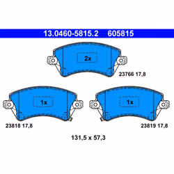 Jeu de plaquettes de frein ATE 13.0460-5815.2, avant