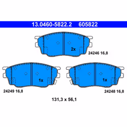 Jeu de plaquettes de frein ATE 13.0460-5822.2, avant