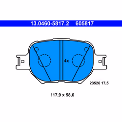 Jeu de plaquettes de frein ATE 13.0460-5817.2, avant