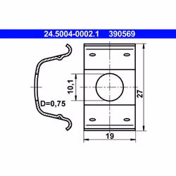 Support, flexible de frein ATE 24.5004-0002.1