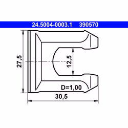 Support, flexible de frein ATE 24.5004-0003.1