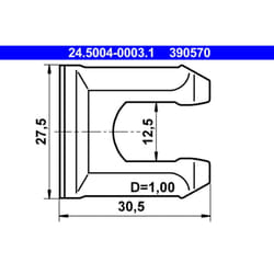 Support, flexible de frein ATE 24.5004-0003.1