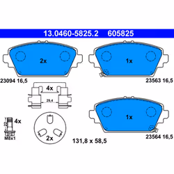 Jeu de plaquettes de frein ATE 13.0460-5825.2, avant
