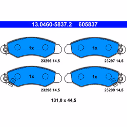 Jeu de plaquettes de frein ATE 13.0460-5837.2, avant