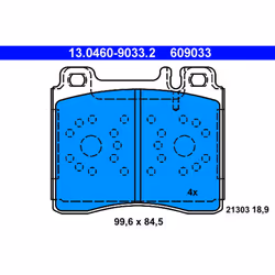 Jeu de plaquettes de frein ATE 13.0460-9033.2, avant