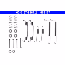 Kit d'accessoires, mâchoires de frein ATE 03.0137-9167.2
