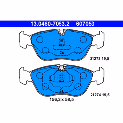 Jeu de plaquettes de frein ATE 13.0460-7053.2, avant