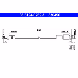 Flexible de frein ATE 83.6124-0252.3