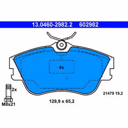 Jeu de plaquettes de frein ATE 13.0460-2982.2, avant