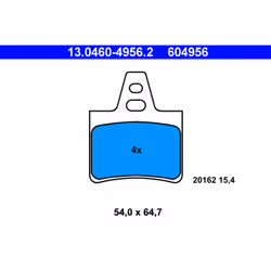 Jeu de plaquettes de frein ATE 13.0460-4956.2, arrière