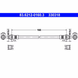 Flexible de frein ATE 83.6212-0160.3